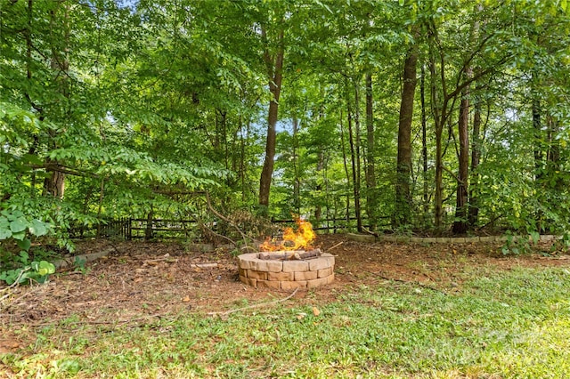 145 Summerbrook Ln, Mooresville, NC 28117 - view of yard featuring a fire pit
