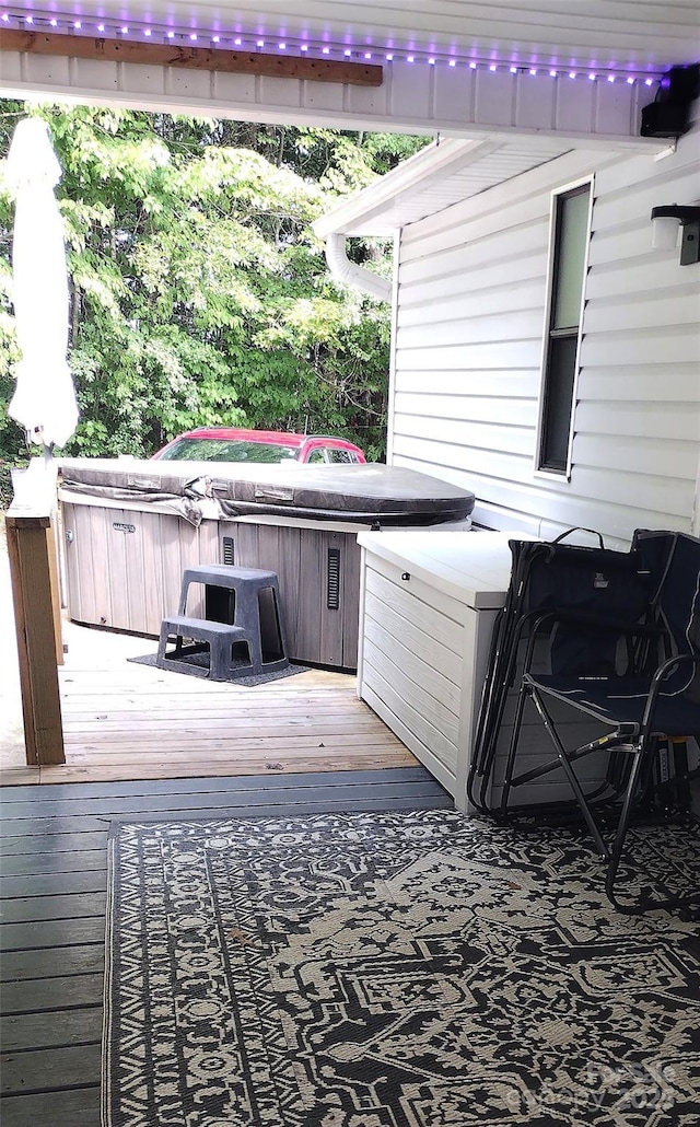 101 Branch Breeze Ln, Zirconia, NC 28790 - deck featuring a hot tub