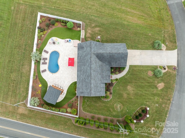 1974 Redwood Dr, Oakboro, NC 28129 - bird's eye view of a pool