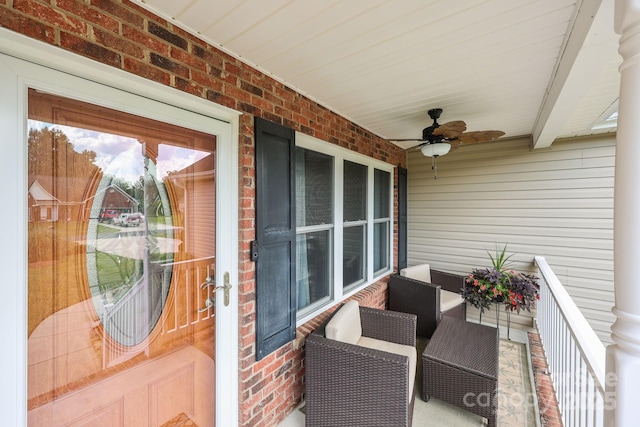 1974 Redwood Dr, Oakboro, NC 28129 - porch with a ceiling fan