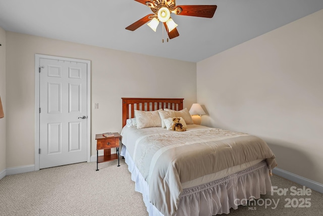 1974 Redwood Dr, Oakboro, NC 28129 - bedroom with carpet and ceiling fan