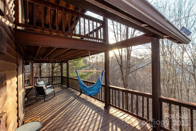 2311 Old Mountain Rd, Mars Hill, NC 28754 - view of wooden terrace