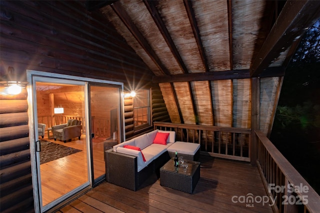 2311 Old Mountain Rd, Mars Hill, NC 28754 - deck with an outdoor hangout area