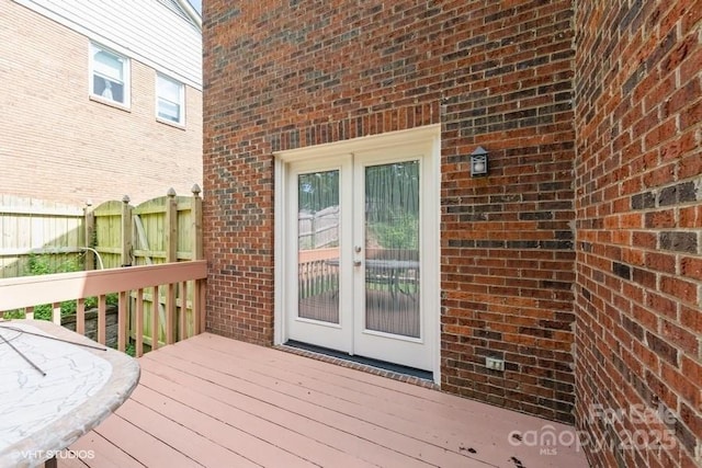 608 Laurel Fork Dr, Matthews, NC 28105 - wooden terrace featuring french doors