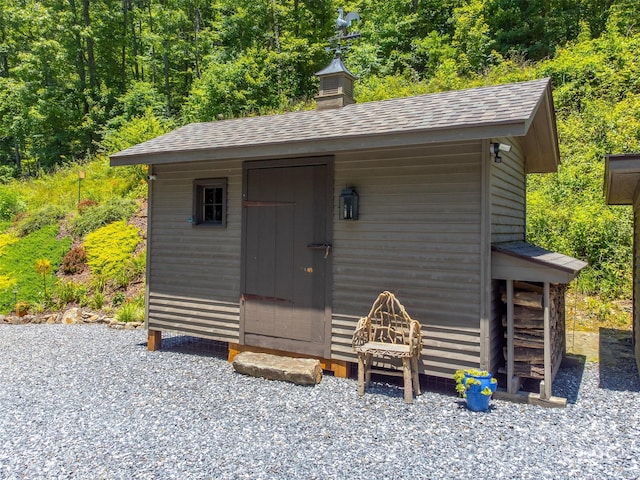 846 Duckback Trl, Whittier, NC 28789 - view of outdoor structure with a wooded view