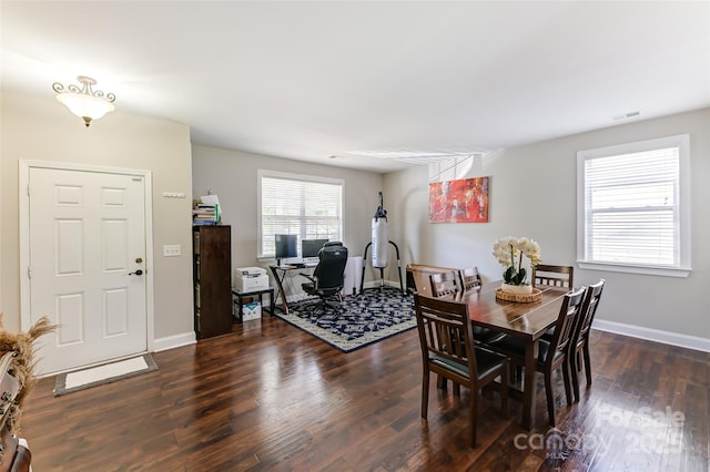2015 Savannah Hills Dr, Matthews, NC 28105 - dining space featuring wood finished floors and a desk