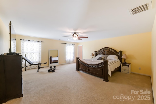 2015 Savannah Hills Dr, Matthews, NC 28105 - bedroom with carpet floors and a ceiling fan