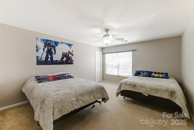 2015 Savannah Hills Dr, Matthews, NC 28105 - carpeted bedroom featuring ceiling fan and a closet