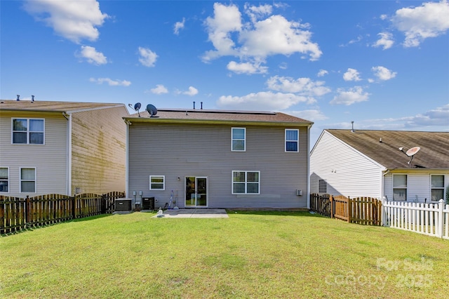 2015 Savannah Hills Dr, Matthews, NC 28105 - back of house featuring a fenced backyard and a patio area