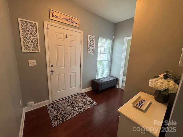 9711 Marquette St NW, Concord, NC 28027 - foyer with dark wood finished floors and baseboards
