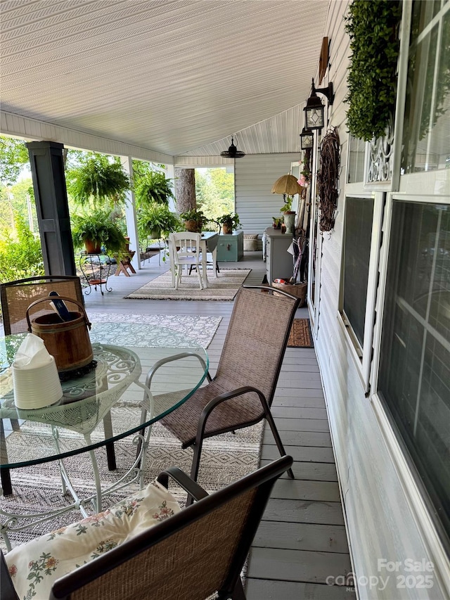 227 Reep Dr, Morganton, NC 28655 - wooden deck featuring outdoor dining area