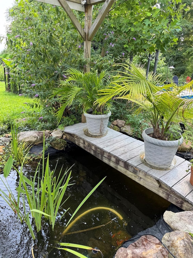 227 Reep Dr, Morganton, NC 28655 - exterior view of a garden pond