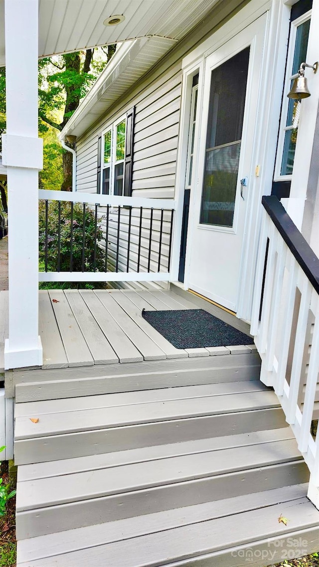 227 Reep Dr, Morganton, NC 28655 - view of wooden porch
