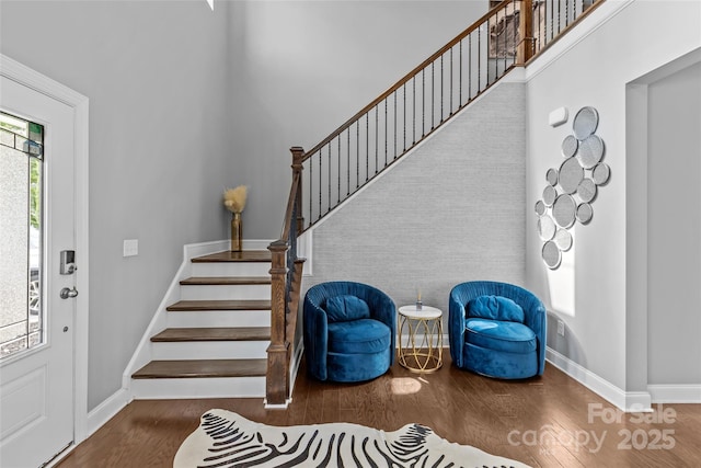 11209 Flenniken Ct, Charlotte, NC 28277 - foyer entrance with wood finished floors and stairs