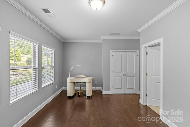 11209 Flenniken Ct, Charlotte, NC 28277 - interior space with crown molding and wood finished floors