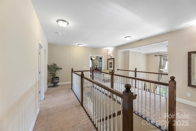1204 Vaugelas Ct, Monroe, NC 28110 - corridor featuring an upstairs landing and carpet flooring