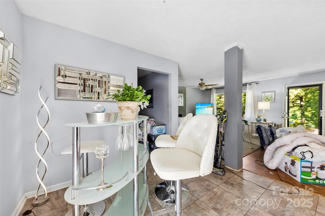 107 Laura Springs Dr, Salisbury, NC 28146 - dining area with ceiling fan