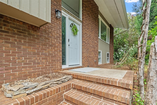 15 Beaverdam Ct, Asheville, NC 28804 - doorway to property with brick siding