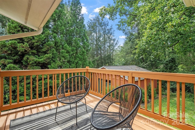 15 Beaverdam Ct, Asheville, NC 28804 - view of wooden deck