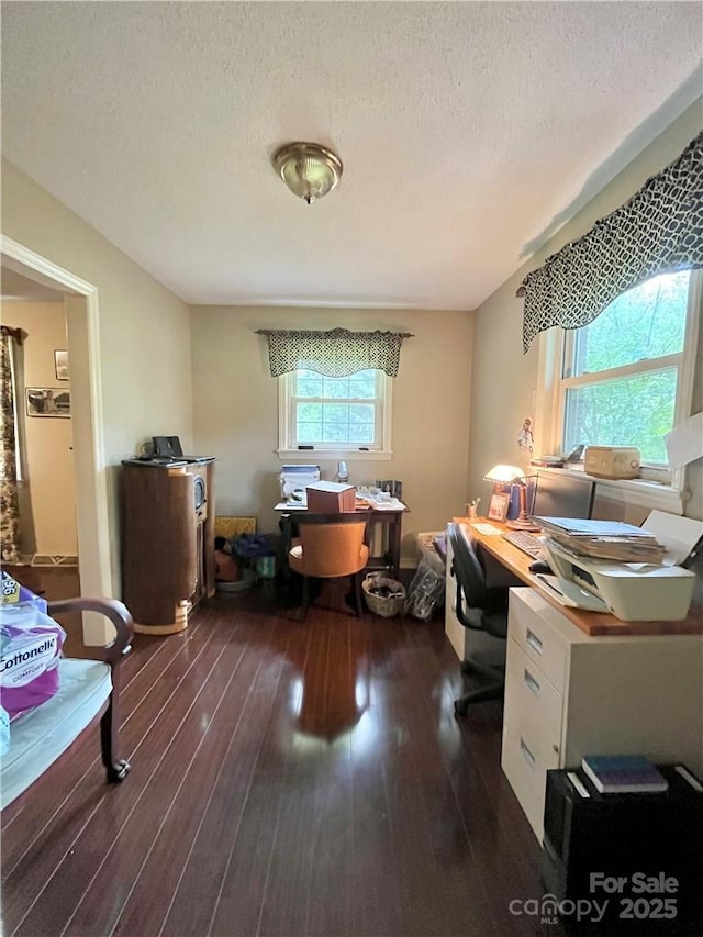 5419 Stevens Mill Rd, Matthews, NC 28104 - office space featuring dark wood-style flooring and a textured ceiling