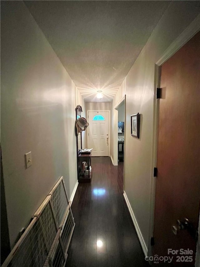5419 Stevens Mill Rd, Matthews, NC 28104 - hallway featuring baseboards and dark wood-type flooring