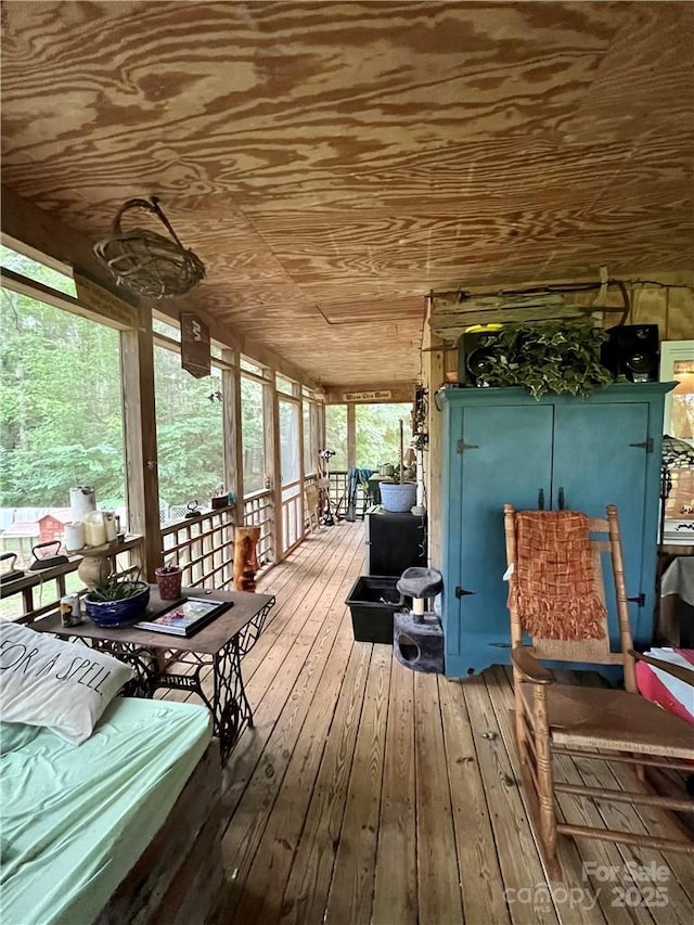 5419 Stevens Mill Rd, Matthews, NC 28104 - sunroom / solarium with wood-type flooring and wooden ceiling