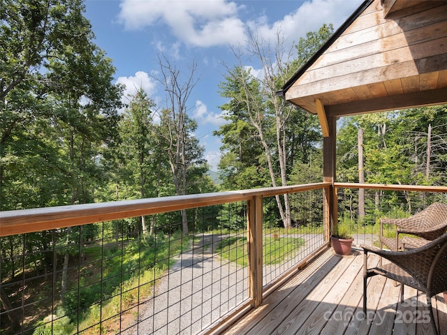 184 Sandys Home Pl, Mars Hill, NC 28754 - view of wooden deck