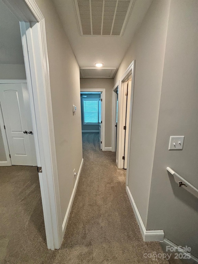 408 E 22nd St, Kannapolis, NC 28083 - hall featuring carpet floors and attic access