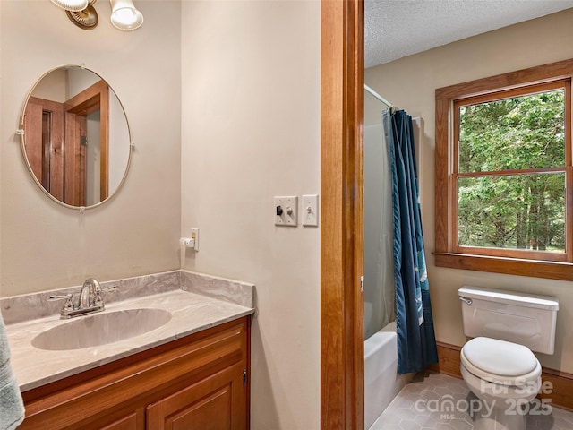 599 Red Fox Ln, Flat Rock, NC 28731 - bathroom featuring vanity, shower / bath combination with curtain, and tile patterned flooring