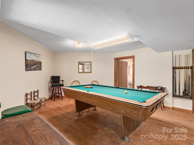 599 Red Fox Ln, Flat Rock, NC 28731 - rec room with billiards and light wood-style floors