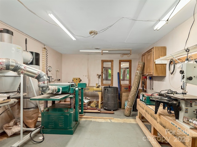 599 Red Fox Ln, Flat Rock, NC 28731 - misc room featuring a workshop area and concrete floors