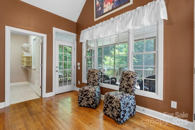 2301 Willow Creek Dr, Newton, NC 28658 - sitting room with vaulted ceiling and wood finished floors