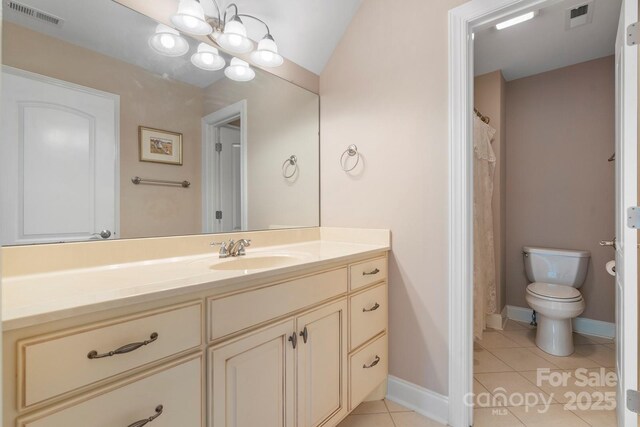 2301 Willow Creek Dr, Newton, NC 28658 - bathroom with vanity and tile patterned flooring