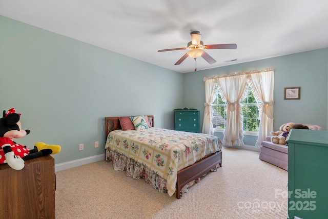 2301 Willow Creek Dr, Newton, NC 28658 - carpeted bedroom with baseboards and a ceiling fan