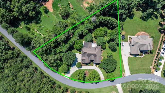 2301 Willow Creek Dr, Newton, NC 28658 - aerial view of property and surrounding area featuring property boundaries highlighted