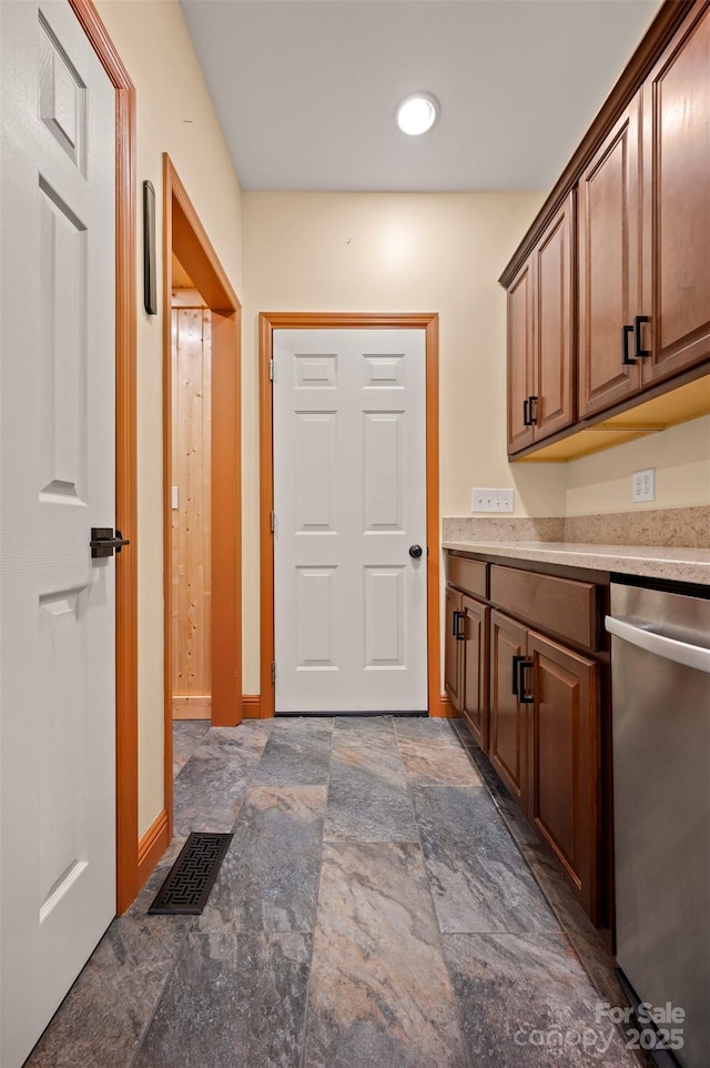 60 Bridge Ln, Tryon, NC 28782 - washroom with stone finish floors and recessed lighting
