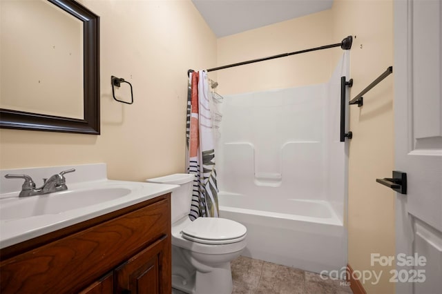 60 Bridge Ln, Tryon, NC 28782 - full bathroom featuring vanity, shower / tub combo with curtain, and tile patterned floors