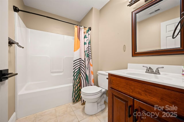 60 Bridge Ln, Tryon, NC 28782 - full bathroom featuring tile patterned floors, vanity, and shower / bath combination with curtain