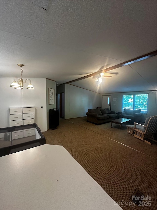 584 Ebenezer Rd, Old Fort, NC 28762 - living area featuring carpet floors and ceiling fan