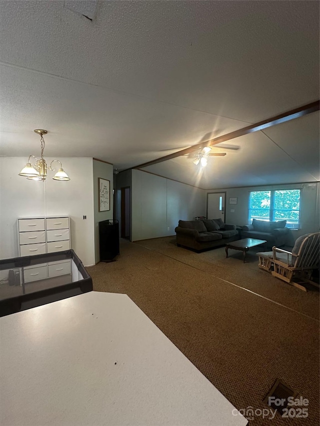 584 Ebenezer Rd, Old Fort, NC 28762 - living room with carpet and a ceiling fan