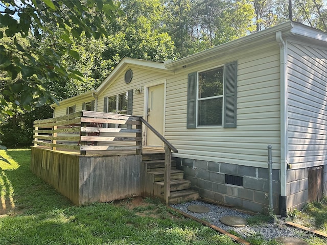 584 Ebenezer Rd, Old Fort, NC 28762 - rear view of property with a wooden deck