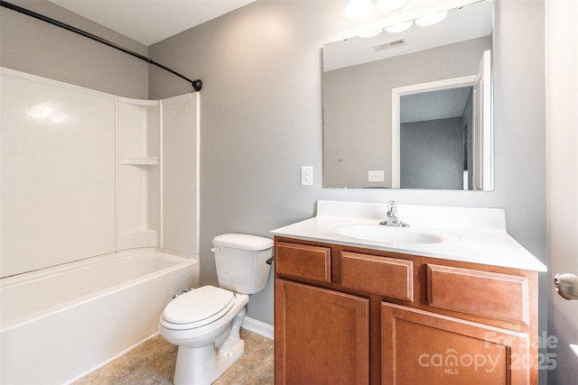 8225 Midas Ln, Locust, NC 28097 - bathroom featuring vanity, shower / washtub combination, and tile patterned flooring