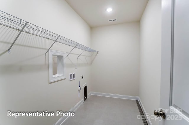 3238 Bozeman Ct Unit 07, Denver, NC 28164 - laundry room with electric dryer hookup, washer hookup, carpet flooring, gas dryer hookup, and recessed lighting