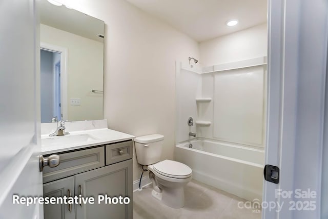 3238 Bozeman Ct Unit 07, Denver, NC 28164 - full bath featuring vanity, washtub / shower combination, and tile patterned flooring