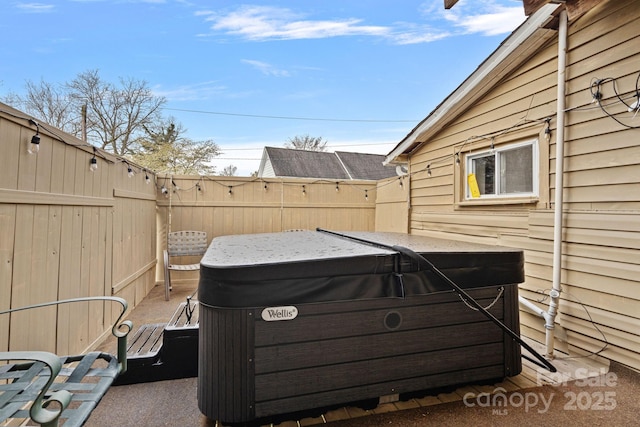 74 Meadow Ave, Concord, NC 28025 - fenced backyard with a hot tub