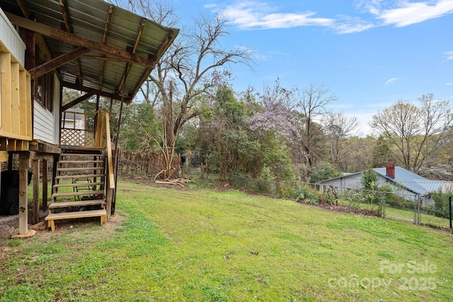 74 Meadow Ave, Concord, NC 28025 - fenced backyard featuring stairs