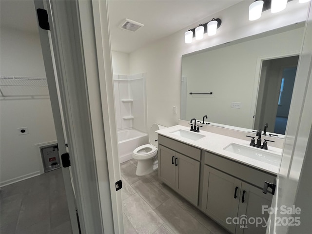 435 Lancashire Ct, Denver, NC 28037 - full bath featuring double vanity, bathing tub / shower combination, and a walk in closet