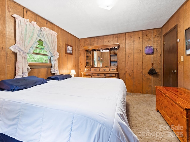 1400 Watershed Rd, Mars Hill, NC 28754 - carpeted bedroom featuring wood walls