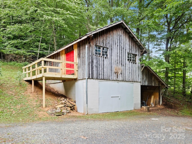 1400 Watershed Rd, Mars Hill, NC 28754 - view of outdoor structure with driveway