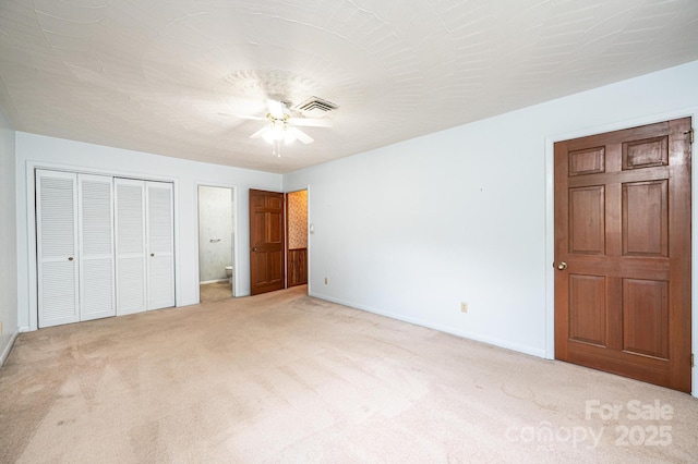 3781 Dover St, Claremont, NC 28610 - unfurnished bedroom featuring carpet, connected bathroom, a closet, and ceiling fan